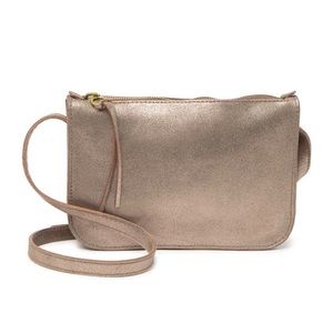 Madewell Simple Suede Crossbody NEW Metallic Sand